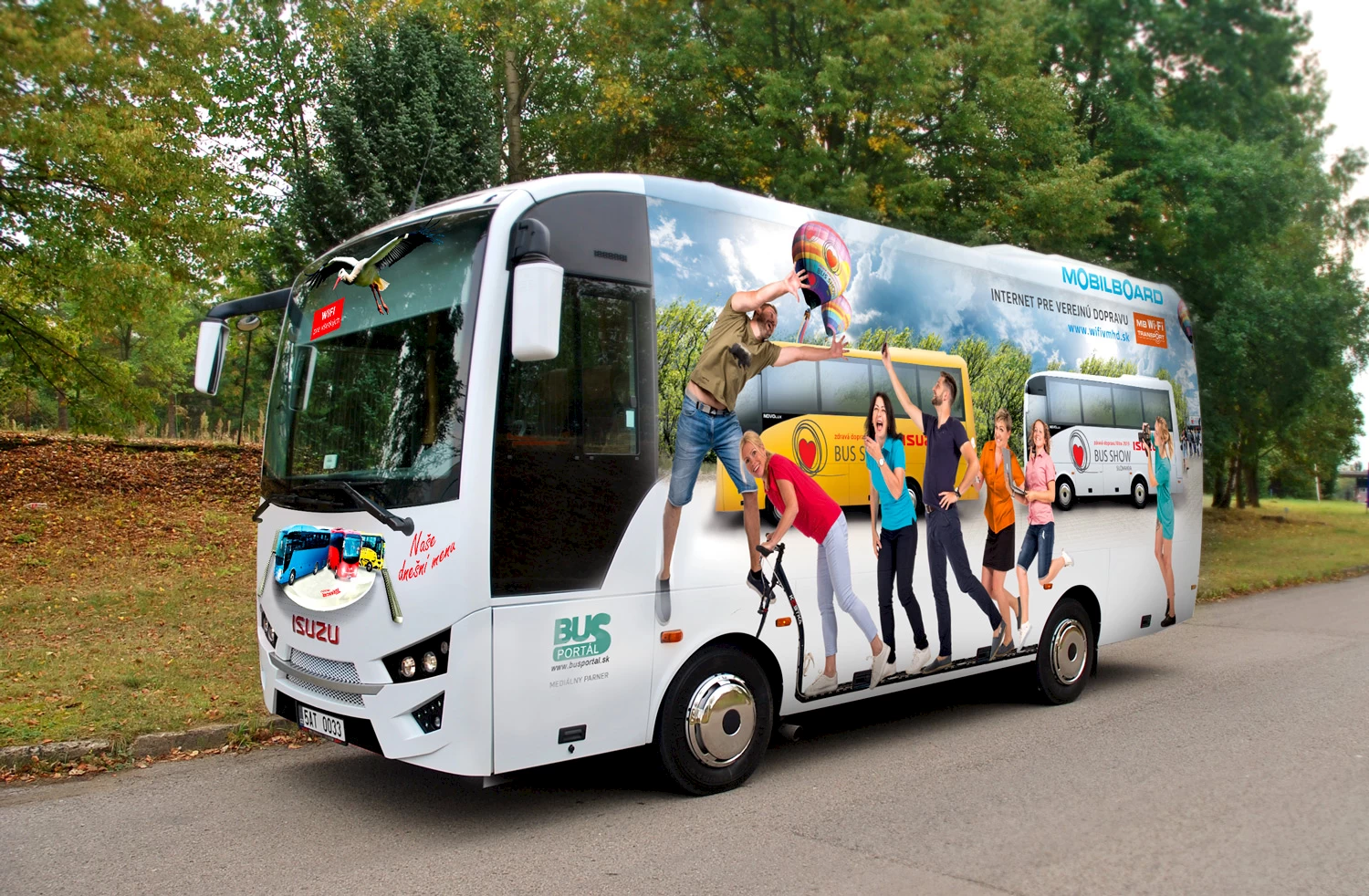 Polep reklamího autobusu